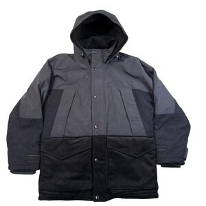 J Crew Nordic Parka Mens Large PrimaLoft Insulated Jacket Charcoal Black NWT